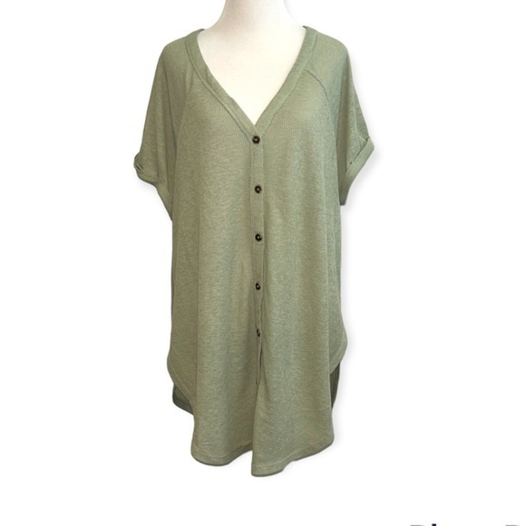 Almost famous women’s 3x‎ short sleeve waffle top - Picture 1 of 7